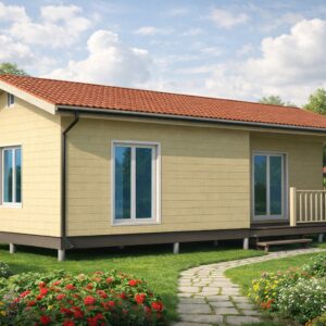 48 м² – едноетажна къща с малка тераса