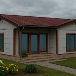 52 м² – едноетажна къща с 1 спалня