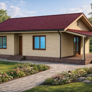 73 м² – едноетажна къща с голяма тераса