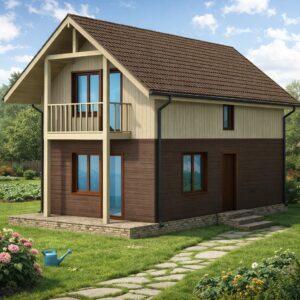80 м² – къща с жилищен мансарден етаж