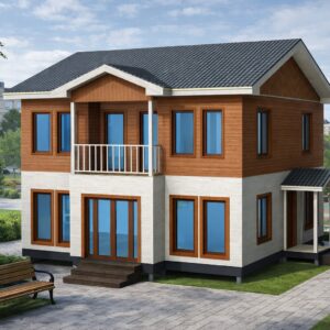 134 м² – двуетажна къща с фундамент
